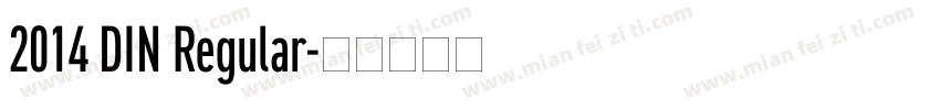 2014 DIN Regular字体转换